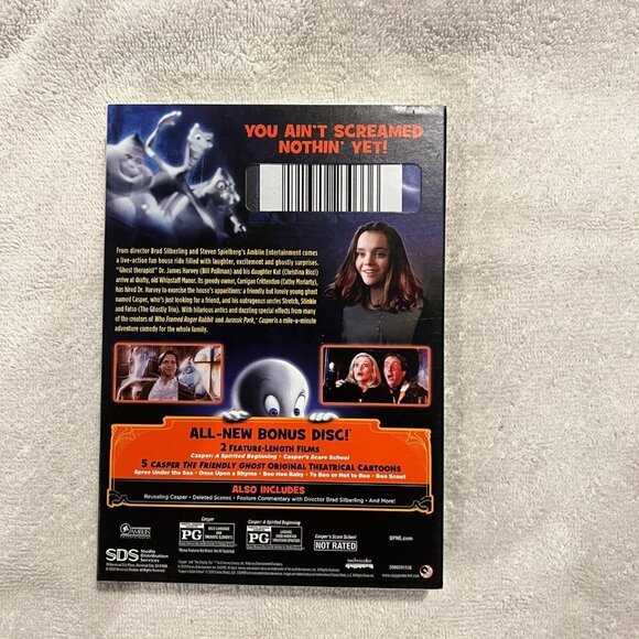 Casper DVD All New Bonus Disc NIB Ghost Halloween - Picture 2 of 4
